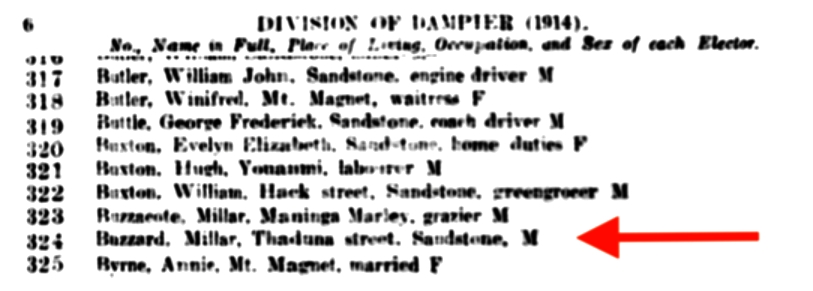 Electoral Roll 1914 Irwin